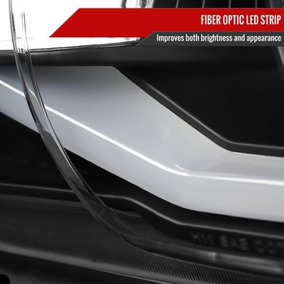 2010-2013 Chevy Camaro LED Bar Projector Headlights Matte Black/Clear Lens