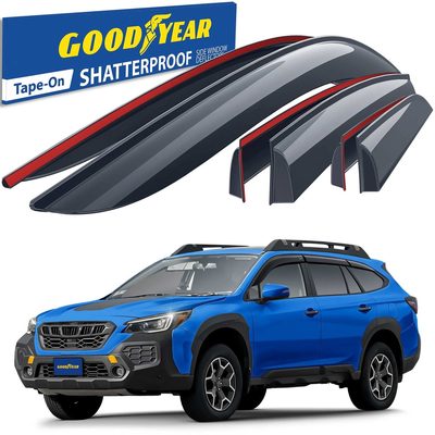 Goodyear Wind Deflectors for Subaru Outback 2020-2025 Tape-On Premium Smoke 6Pcs