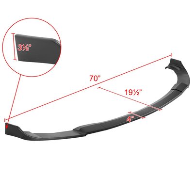 2012-2017 Hyundai Veloster Matte Black 3Pcs Front Bumper Lip Splitter Kit