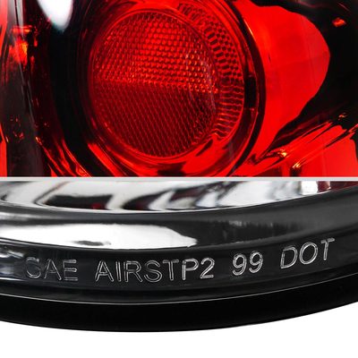 1999-2002 Chevy Silverado/ 1999-2006 GMC Sierra Tail Lights - APC Chrome/Red