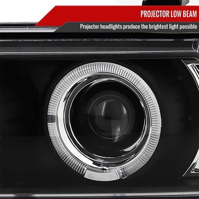 2001-2003 BMW E39 5 Series Dual Halo Headlights LED Signal Lights Black