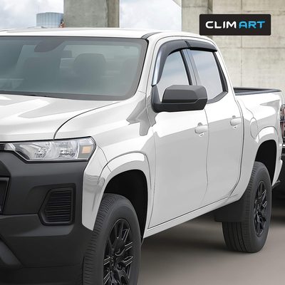 Clim Art Wind Deflectors for Chevrolet Colorado 2023-2026 Crew Cab Dark Smoke 4x