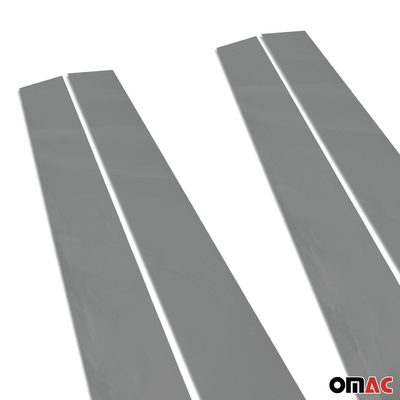 2008-2015 Land Rover LR2 Window B Pillar Posts Door Trim Cover Stainless Steel Dark 6x