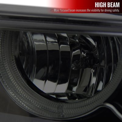 1998-2004 Chevy S10 Dual Halo Projector Headlights Chrome Housing/Smoke Lens