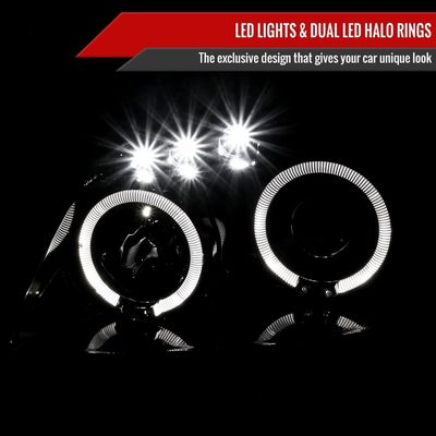 2005-2010 Chevy Cobalt Pontiac G5/Pursuit Projector Headlights Jet Black