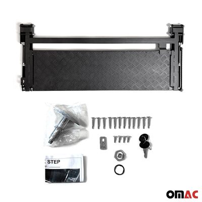 Ultimate Foldable Truck Bed Step fits Pick-up Truck Foldable Tailgate Step Black