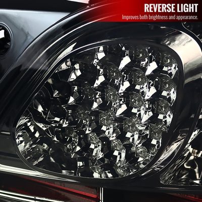 1998-2005 Lexus GS300/GS400/GS430 LED Tail Lights Chrome Housing/Smoke Lens