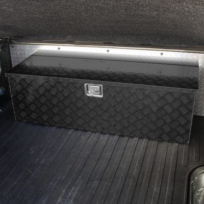 Universal 49" Heavy Duty Black Alu Truck Tool Box w/ Side Handles Lock & Keys