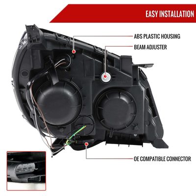 For Chevrolet Equinox 2010-2015 Driver Side Factory Style Headlight Chrome Housing Clear Lens