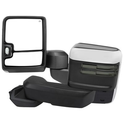 2019-2022 Chevy Silverado 1500 Heated Chrome Towing Mirrors Smoke &Turn Signal