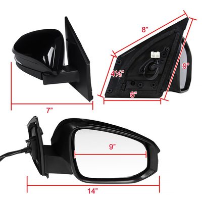 2013-2015 Toyota RAV4 Black 7Pin Heated Side Mirror LED Turn Signal Passenger