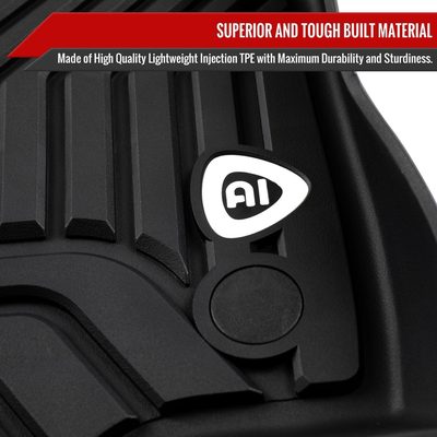 2019-2022 Toyota RAV4 All Weather Black TPE Floor Mats Liner 3Pcs