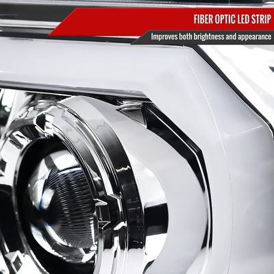 2012-2015 Toyota Tacoma LED C-Bar Projector Headlights Chrome/Clear Lens