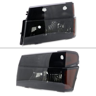 2004-2012 Chevy Colorado/Canyon/ I-Series Headlights&Corner Lights Matte Black
