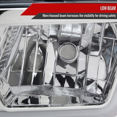 2006-2010 Dodge Charger Sequential LED Bar Factory Headlights Chrome