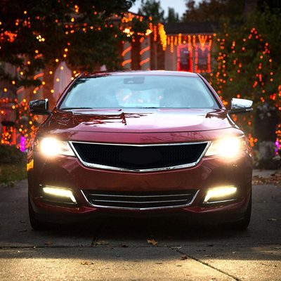 2013-2020 Chevrolet Impala Grille Overlay Gloss Black 1Pcs ABS Plastic
