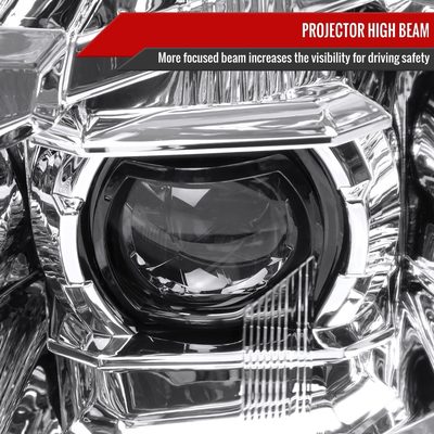 2010-2016 Cadillac SRX Full Sequential LED DRL Projector Headlights Chrome