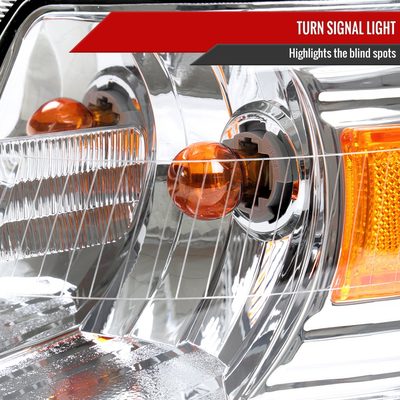 2006-2011 Mercury Grand Marquis Factory Headlights & Corner Lamps Chrome