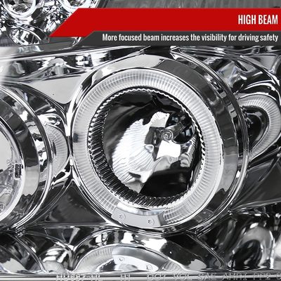 2005-2007 Dodge Magnum Dual Halo Projector Headlights Chrome/Clear Lens