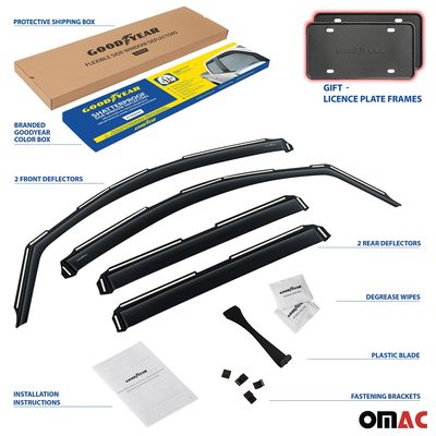 Goodyear Wind Deflectors for Lexus RX 350, RX 450H 2016-2022 In-channel Smoke 4x