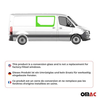 2010-2018 Mercedes Sprinter W906 Window Glass Right Side Sliding Door L2 L3 L4