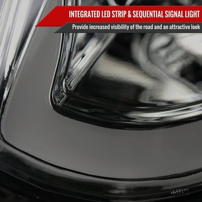 2003-2007 Infiniti G35 Coupe LED Bar Projector Headlights Turn Signals Smoke