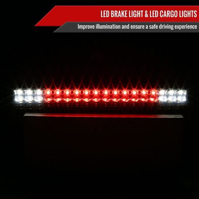 2004-2015 Nissan Titan LED 3rd Brake Light Chrome Housing/Smoke Lens