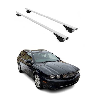 2002-2008 Jaguar X-Type Wagon Roof Rack Cross Bars Silver