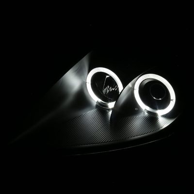 2000-2005 Mitsubishi Eclipse Dual Halo Projector Headlights Black/Smoke Lens