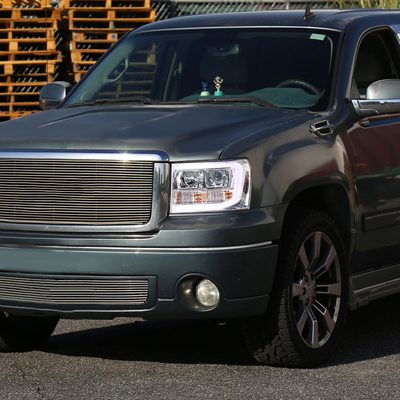 2007-2013 GMC Sierra 1500 1500HD 2500HD 3500HD LED C-Bar Headlights Chrome