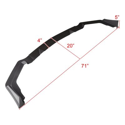 2014-2018 Infiniti Q50 Sport Matte Black Polypropylene 3Pcs Bumper Lip