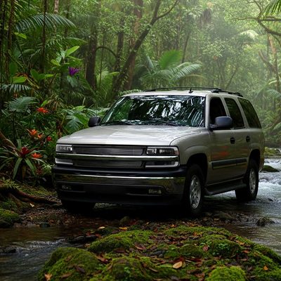 For Chevrolet Silverado Tahoe Suburban 1999-2002 LED Bar Style Headlights Bumper Light Matte Black Housing Clear Lens