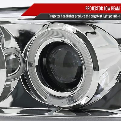 1999-2006 GMC Sierra/Yukon XL/SLT Dual Halo Headlights&Bumper Lights Chrome