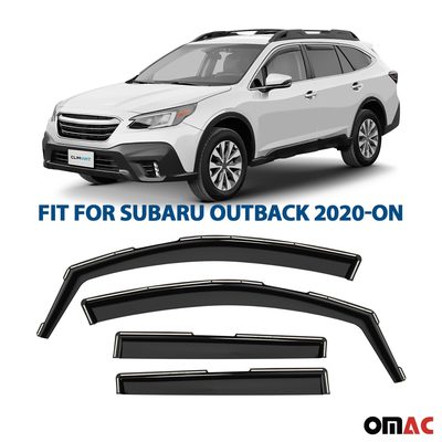 Clim Art Wind Deflectors for Subaru Outback 2020-2025 Shatterproof Dark Smoke 4x
