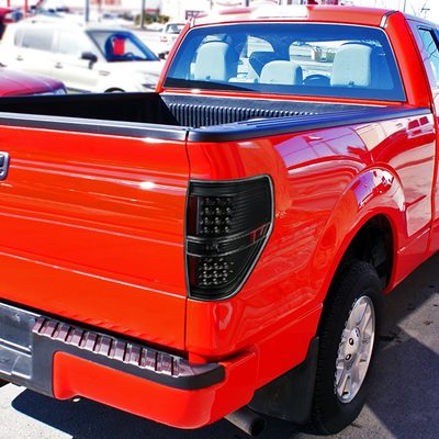 2009-2014 Ford F-150 LED Tail Lights - OZ Matte Black Housing/Clear Lens