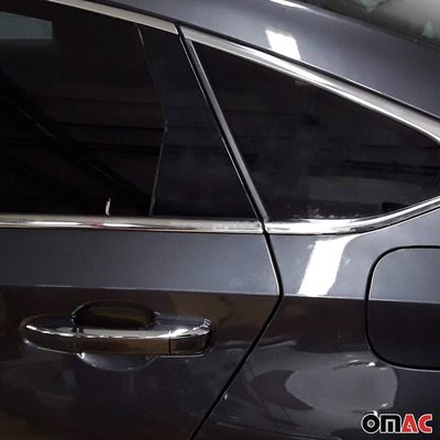 2018-2022 Honda Accord Window Molding Trim Streamer Silver 6Pcs Stainless Steel