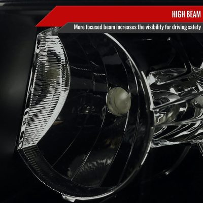 2007-2014 Chevy Avalanche/Tahoe/Suburban Factory Headlights Matt Black/Smoke
