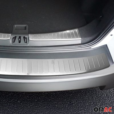 Rear Bumper Guard & Trunk Sill Cover Set for Ford Escape 2017-19 FL Brushed 3Pcs