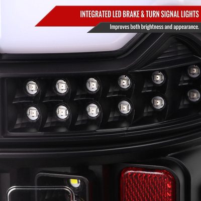 2019-2024 Dodge RAM 1500 LED Tail Lights Matte Black Housing/Clear Lens