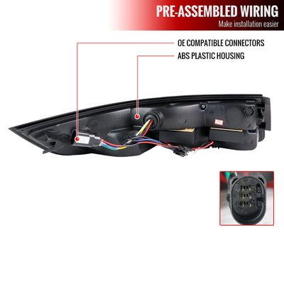 2005-2008 Porsche 911 997 Carrera/911 997 GT3 LED Tail Lights Chrome/Red Smoke