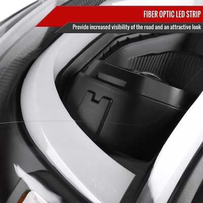 2015-2021 Chevy Colorado LED Bar Projector Headlights Matte Black/Clear Lens