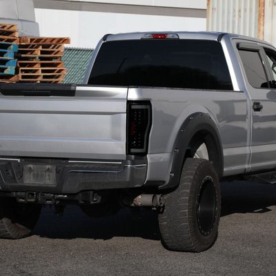 2017-2019 Ford F-250/350/450/550 LED Bar Tail Lights Glossy Black/Dark Smoke