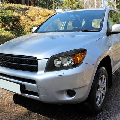 2006-2008 Toyota RAV4 Factory Style Headlights Matte Black/Clear Lens