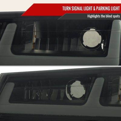 2004-2012 Chevy Colorado / Canyon LED Bar Factory Headlights Amber Corber Lamp