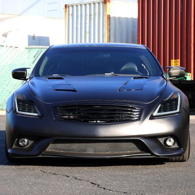 For Infiniti G37 2008-13 / Q60 Coupe 2014-15 LED Turn Signal Full LED Triple Headlights Matte Black Housing Smoked Lens