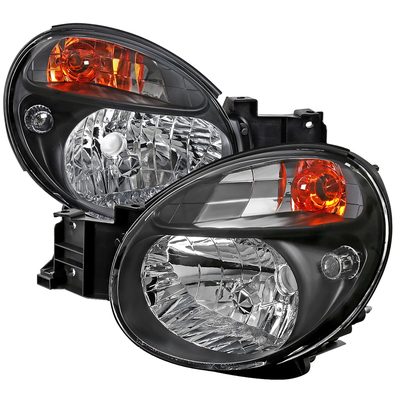 2002-2003 Subaru Impreza OEM Replacement Headlights Matte Black/Clear Lens