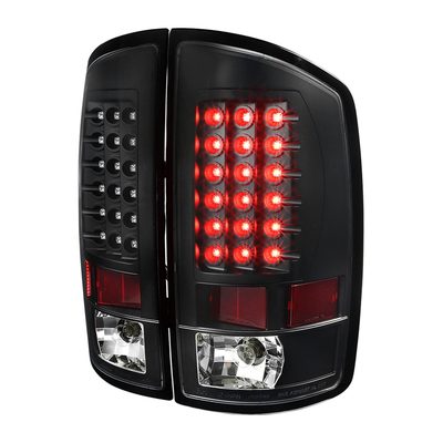 2002-2006 Dodge RAM V2 LED Tail Lights Matte Black Housing/Clear Lens
