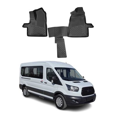 2015-2020 Ford Transit Floor Mats Liners Full Set All Weather Black