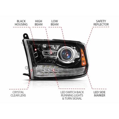 Fits 2009-2018 Ram 1500, 2010-2018 2500/3500, 2019-2023 1500 Classic (ANZ-111439)