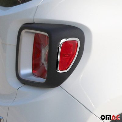 2015-2024 Jeep Renegade Rear Trunk Molding Trim Silver 2 Pcs